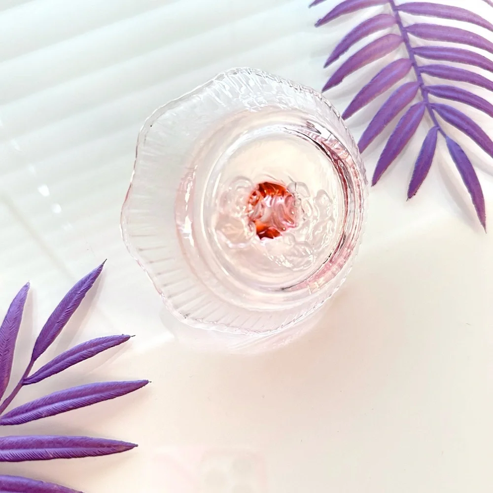 Pink Glass Ring Holder Jewelry Dish